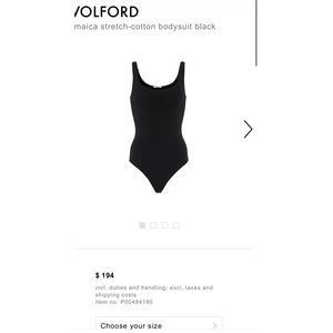 WOLFORD
Jamaica stretch-cotton bodysuit black xs